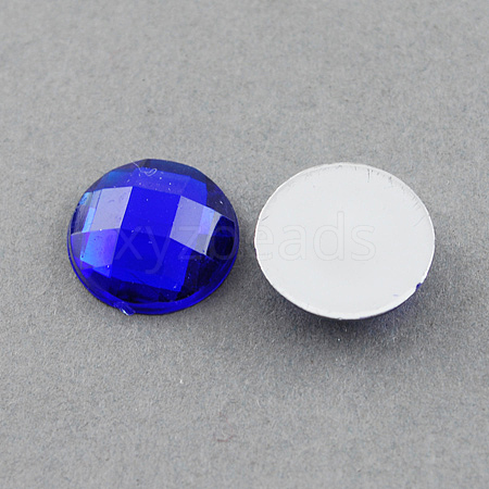 Acrylic Rhinestone Cabochons GACR-R002-12mm-14-1