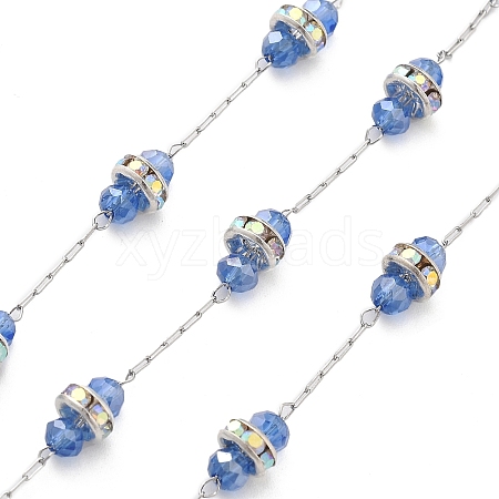 Handmade Glass Beads & Rhinestone Chains CHS-L028-02P-1