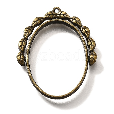 Alloy Open Back Bezel Pendants PALLOY-I223-18AB-1