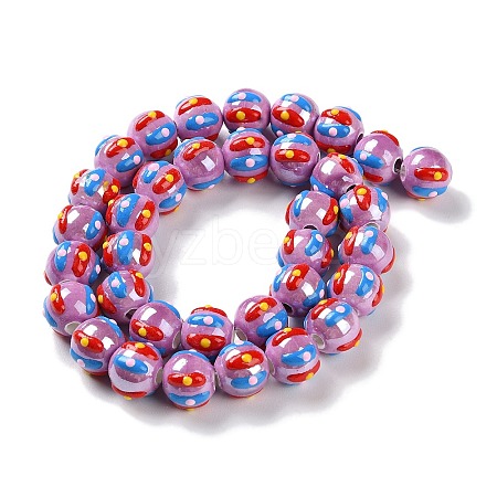 Handmade Porcelain Beads Strands PORC-L078-01M-1