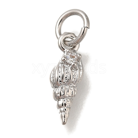 Rack Plating Brass Micro Pave Cubic Zirconia Charms KK-I720-56P-1