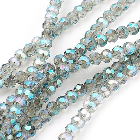 Electroplate Glass Beads Strands EGLA-D021-72-1