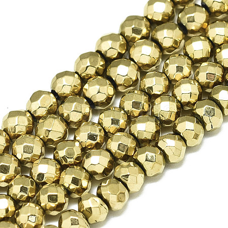 Electroplate Non-magnetic Synthetic Hematite Beads G-S352-44B-01-1