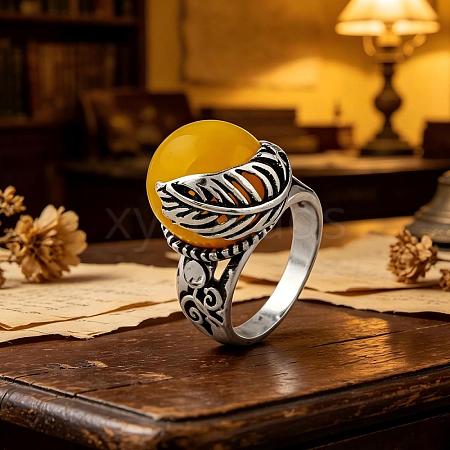 Zinc Alloy Resin Finger Rings for Women UQ0861-6-1