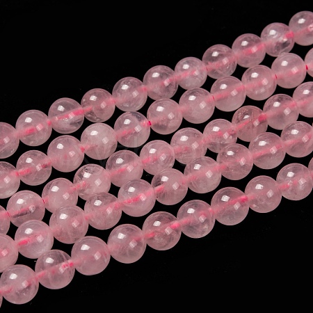 Natural  Rose Quartz Beads Strands X-G-L104-8mm-01-1