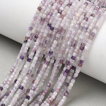 Natural Lepidolite Stone Beads Strands G-RM241221-K14-1