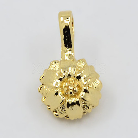 Real 18K Gold Plated Brass Buddhist Pendants KK-K090-06G-1