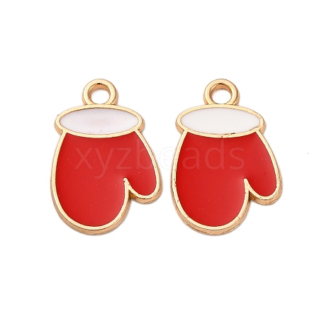 Christmas Alloy Enamel Pendants ENAM-K080-01B-G-1