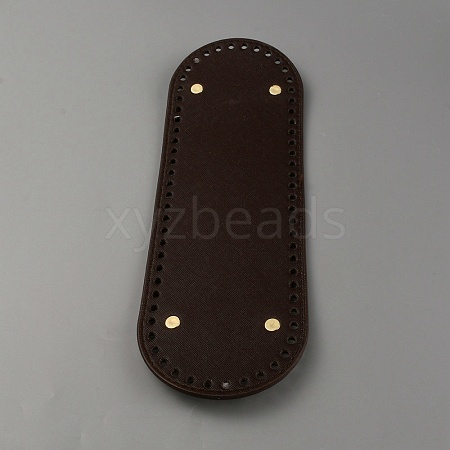 Oval PU Leather Knitting Crochet Bags Nail Bottom Shaper Pad PURS-WH0001-64C-1