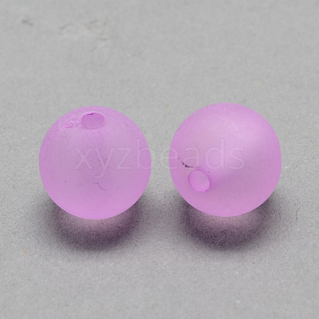 Transparent Acrylic Ball Beads FACR-R021-6mm-08-1