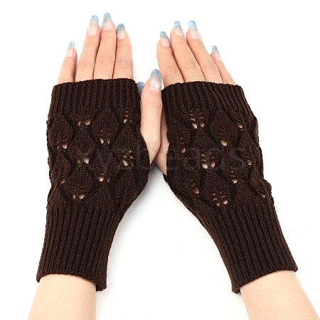 Warm Knitted Acrylic Fiber Half Sleeve Gloves PW-WGFF8D0-06-1