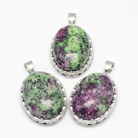 Natural Ruby in Zoisite Pendants X-G-D851-31-1