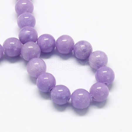 Natural Dyed Yellow Jade Gemstone Bead Strands X-G-R271-8mm-YXS24-1