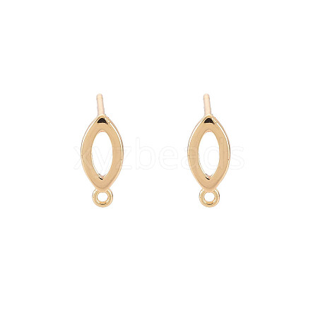 Brass Stud Earring Findings X-KK-S364-155-1