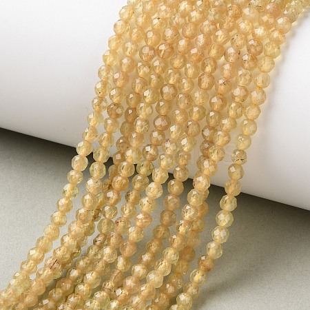 Natural Yellow Apatite Beads Strands GG-CBAE031-A02-3mm-1
