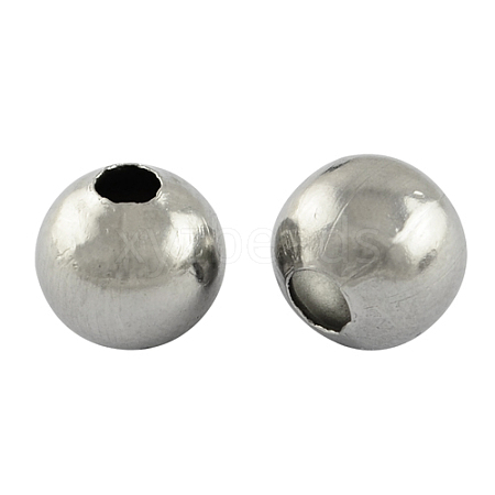 Tarnish Resistant 304 Stainless Steel Hollow Round Seamed Beads X-STAS-R032-8mm-1