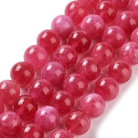 Dyed Natural Malaysia Jade Beads Strands G-G021-02C-08-1