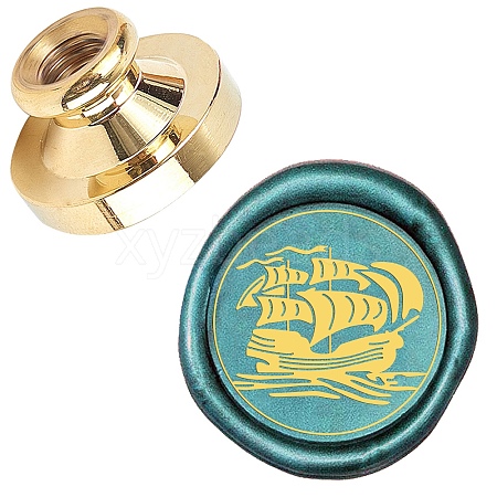 Wax Seal Brass Stamp Head AJEW-WH0209-152-1