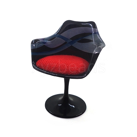 Plastic Office Chair with Pillow Miniature Ornaments PW-WGB6EF8-03-1