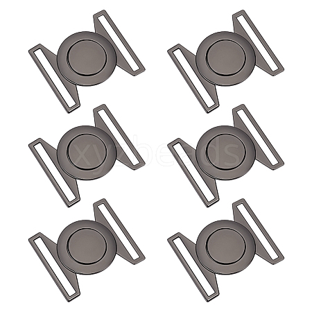 6 Sets Zinc Alloy Side Release Buckles FIND-BC0019-63B-1