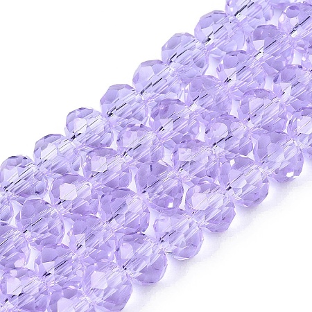 Transparent Glass Beads Strands GLAA-T023-6mm-B01-1