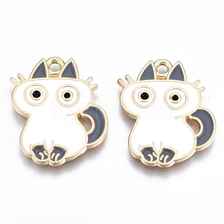 Eco-Friendly Alloy Enamel Pendants ENAM-Q437-030B-NR-1