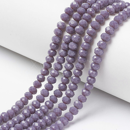 Opaque Solid Color Imitation Jade Glass Beads Strands EGLA-A044-P1mm-D11-1