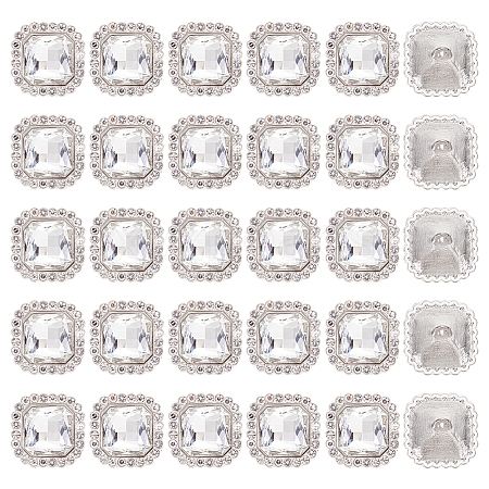 Alloy Rhinestone Shank Buttons DIY-MA0005-99B-1