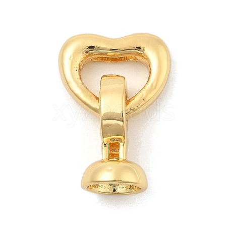 Brass Fold Over Clasps KK-S407-14G-1