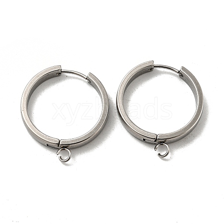 Tarnish Resistant 201 Stainless Steel Huggie Hoop Earrings Findings STAS-A167-01W-P-1