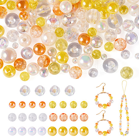 Transparent & Opaque Acrylic Bead OACR-TAC0002-08A-1