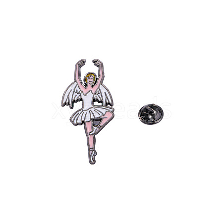 Cartoon Ballet Dancing Girl Badge Brooch PW-WG99000-04-1