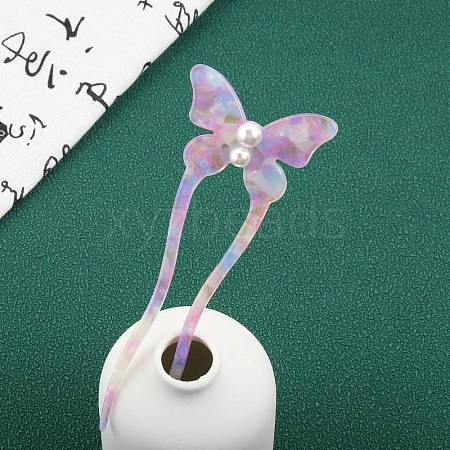 Butterfly Cellulose Acetate Hair Forks PW-WGC383E-05-1