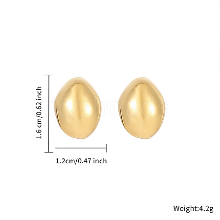 Irregular European Style Exaggerated 304 Stainless Steel Stud Earrings for Daily and Party Wear PT3319-1