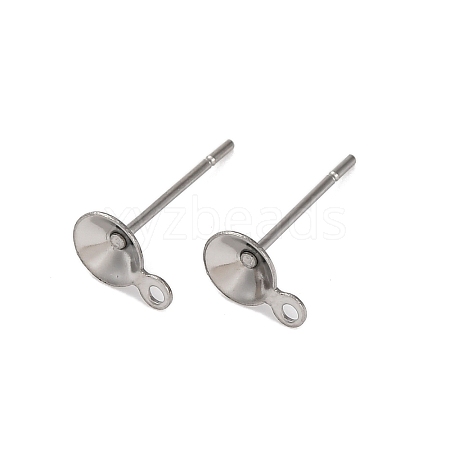 Anti-Tarnish 304 Stainless Steel Stud Earring Findings STAS-S151-01P-A-1