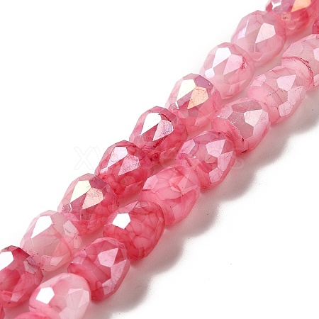 Electroplate Glass Beads Strand GLAA-G088-03A-1