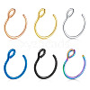 316 Surgical Stainless Steel Clip on Nose Rings WGA7223-01-4