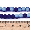 Frosted Transparent Glass Beads Strands LS-GLAA-T032-T6mm-MBB15-4