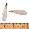 Natural Rose Quartz Pendants G-Q192-07G-02-3