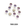 Hexagon Textured Glass Cabochons MRMJ-T009-163H-2