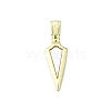 Arrowhead Shape Brass Pendants KK-V010-13G-1
