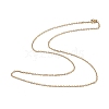 Ion Plating(IP) 304 Stainless Steel Cable Chain Necklace for Men Women NJEW-K245-024A-1