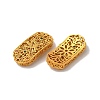 Rack Plating Oval Brass Micro Pave Cubic Zirconia Beads KK-F873-36MG-2