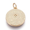 Brass Enamel Pentacle Pendants KK-O113-05C-G-2