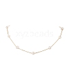 Natural Pearls Beaded Chain Necklace NJEW-JN04345-3