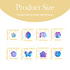 160Pcs 8 Style Transparent Spray Painted Glass Beads GLAA-BY0001-01-3