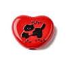 Winter Theme Printed Opaque Acrylic Beads OACR-U008-01A-02-1