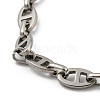 304 Stainless Steel Oval Link Chains Bracelets for Men & Women BJEW-D042-22A-P-2