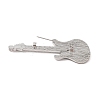 Guitar Alloy Rhinestone Musical Instruments Brooches JEWB-S023-03D-2