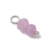 11Pcs 11 Colors Dyed Natural Malaysia Jade Faceted Rondelle Beaded Charms PALLOY-JF04797-02-4